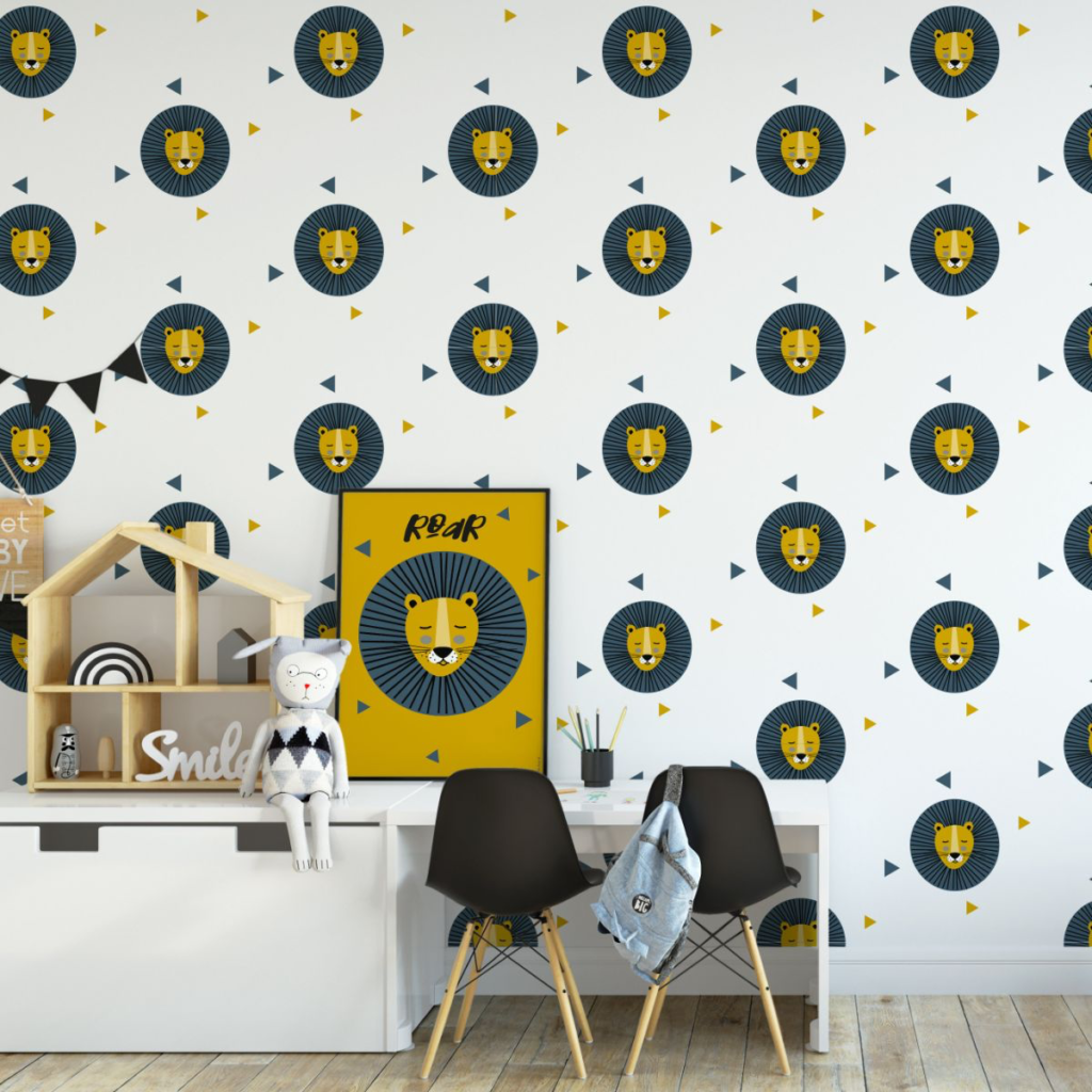 behang kinderkamer leeuw