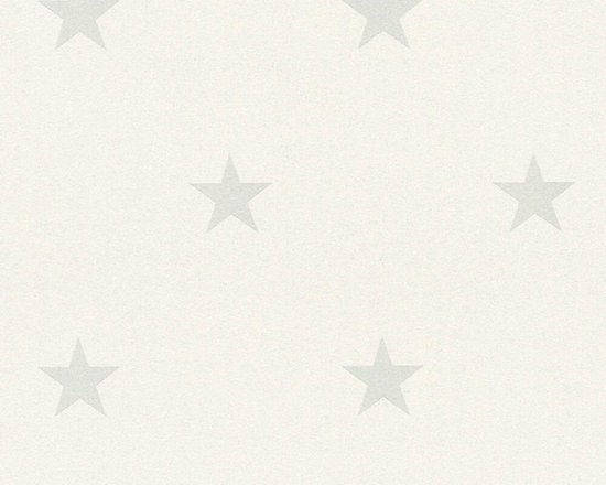 behang met grijze sterren